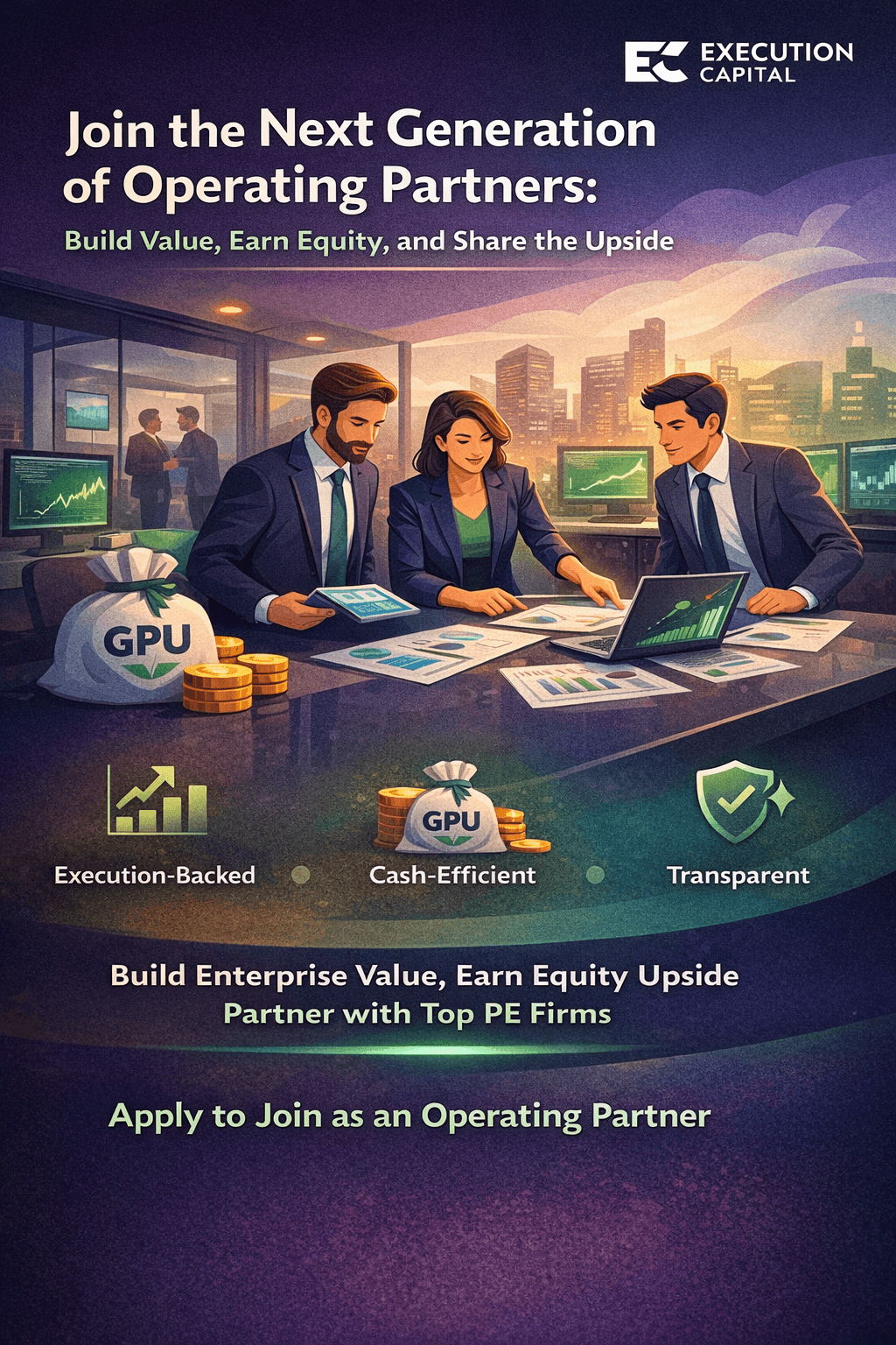 Join the Next Generation of Operating Partners: Build Value, Earn Equity, Share the Upside